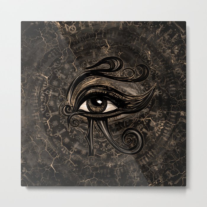 Egyptian Eye of Horus - Wadjet Digital Art Metal Print