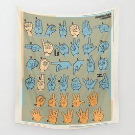 American Sign Language Wall Tapestry