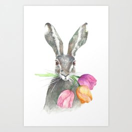 Arthur the bunny Art Print
