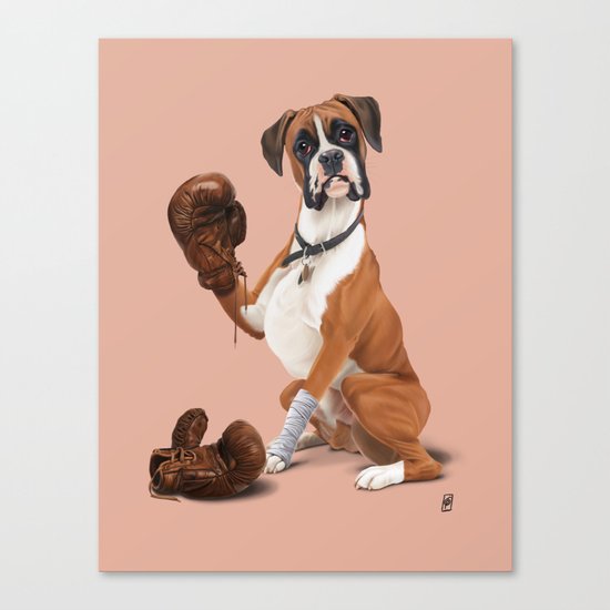 The Boxer (colour) Canvas Print