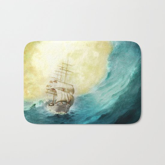 Through Stormy Waters Bath Mat
