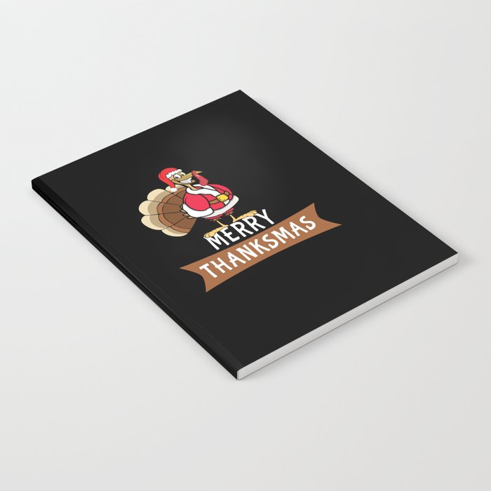 Fall Autumn Merry Thanksgiving Christmas Turkey Notebook