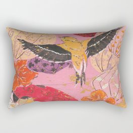 Finches and Lanterns Rectangular Pillow