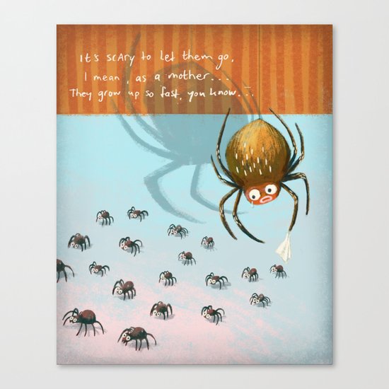 Scared spider Canvas Print