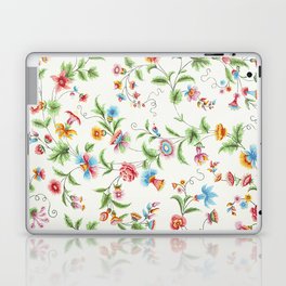 Vintage Wildflowers & Leaves Pattern Laptop Skin