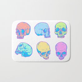 Colored skulls Bath Mat