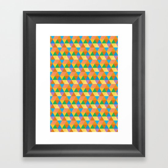 3-Point Pattern Framed Art Print