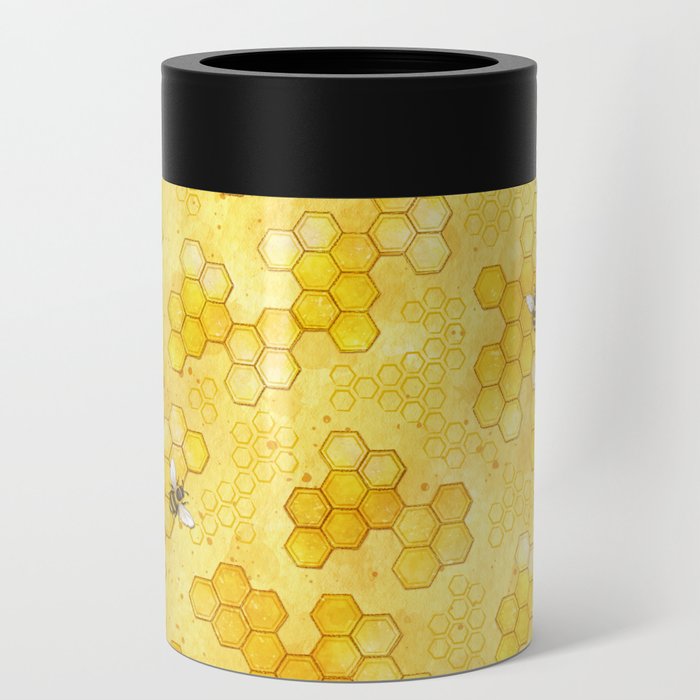 Meant to Bee - Honey Bees Pattern Can Cooler