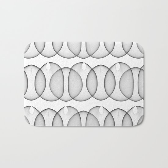 Black and White Bubbles Bath Mat