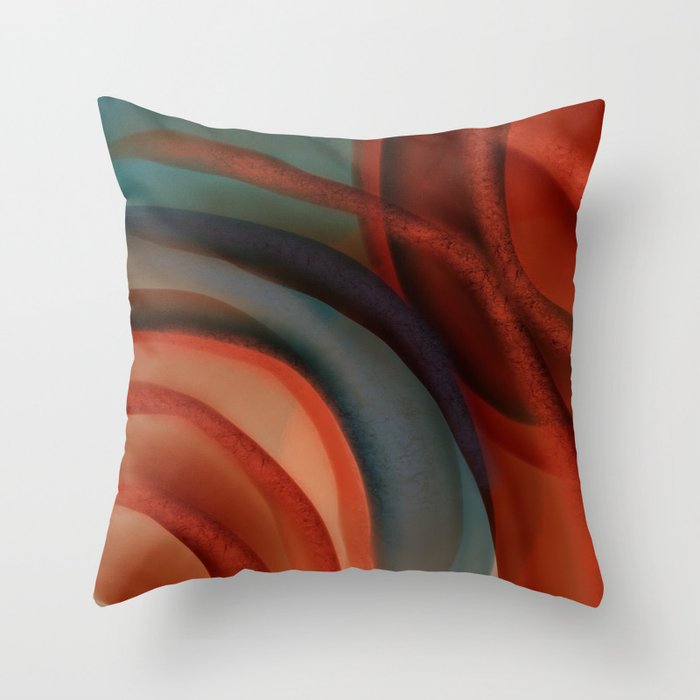 Southwestern Sunset 3 contemporary abstract  Throw Pillow
