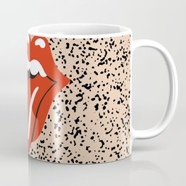 Leopard Print Rock n Roll Tongue Coffee Mug