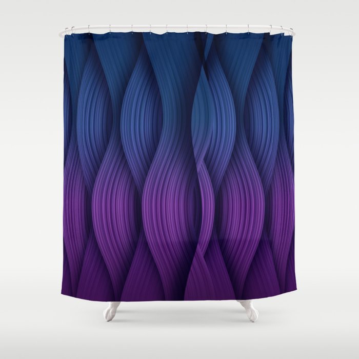 Purple and dark blue background Shower Curtain