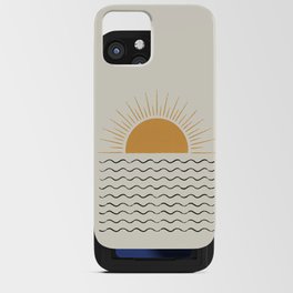 Sunrise Ocean -  Mid Century Modern Style iPhone Card Case