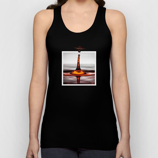 Droplet explosion with 3D pop out of frame effect Unisex Tank Top