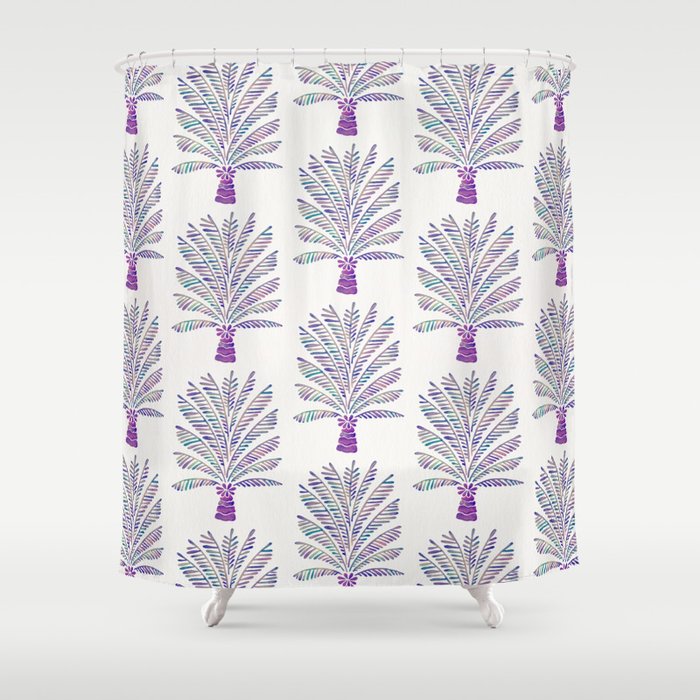 Palm Tree – Indigo Palette Shower Curtain