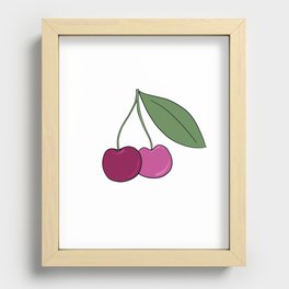 Simple Cherry Recessed Framed Print