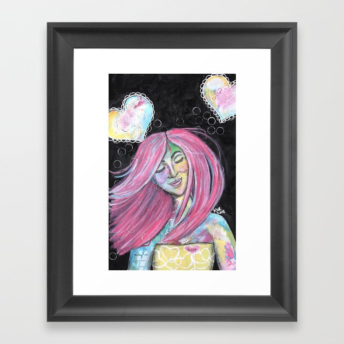 Self Care Girl Framed Art Print