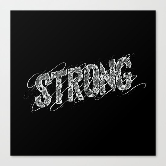 STRONG (White type) Canvas Print