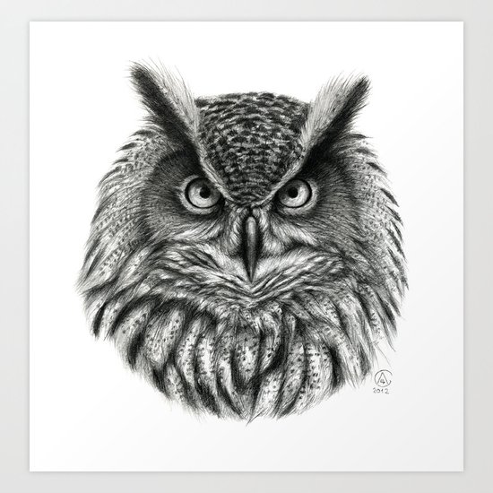 Owl G2012-046bis Art Print
