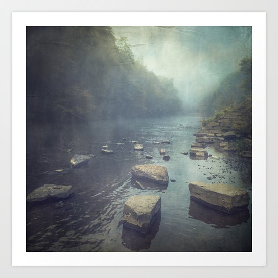 Stones in A River Art Print