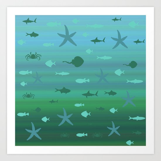 Underwater Life Art Print