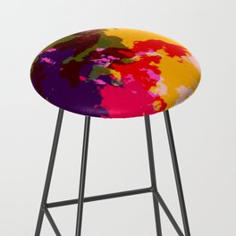 Ishika - Abstract Colorful Tie-Dye Camouflage Style Pattern Bar Stool