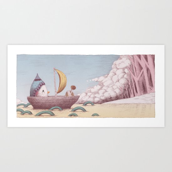 Drummer Bird - Sailing Art Print
