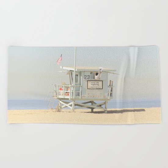 NEVER STOP EXPLORING VENICE BEACH No. 23 Beach Towel
