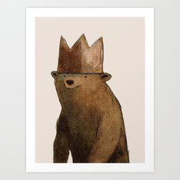 Bear King Art Print
