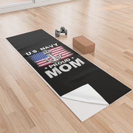 U.S. Navy Proud Mom Patriotic Yoga Towel