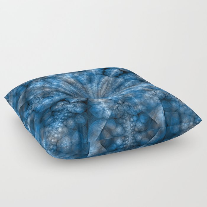 Fractal Imagination I - Sapphire Floor Pillow