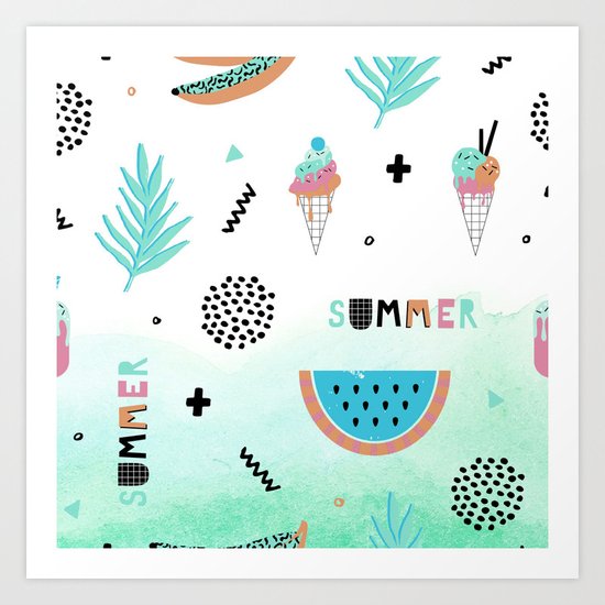Memphis summer Art Print