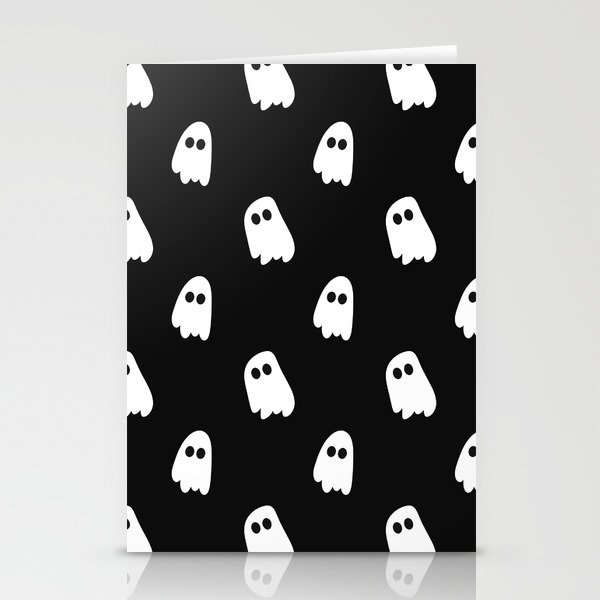 Black and White Ghosts Stationery Cards