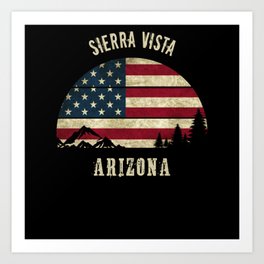 Sierra Vista Arizona Art Print | American Flag, Arizona State, Arizona, Usa Flag, Usa Flag Vintage, Sierra Vista, Sierra Vista City, Arizona Ctiy, Graphicdesign, America 