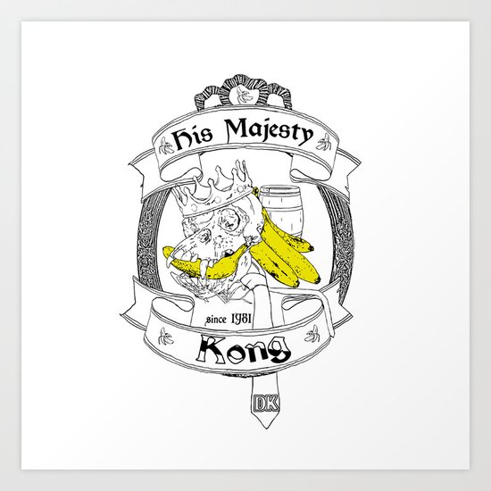 His Majesty Kong Art Print