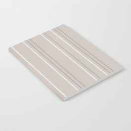 Ethnic Spotted Stripes in Beige Stone  Notebook