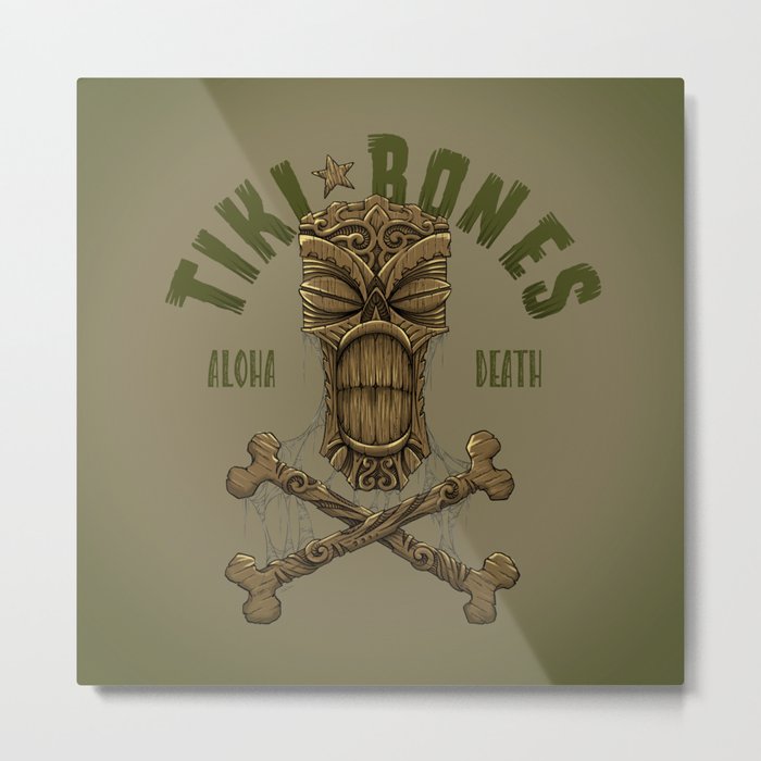Tiki Bones Metal Print