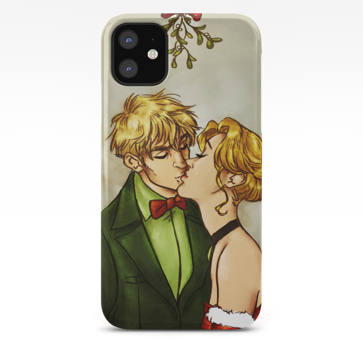 Kiss Under The Mistletoe Iphone Case By Albioncheshire Society6