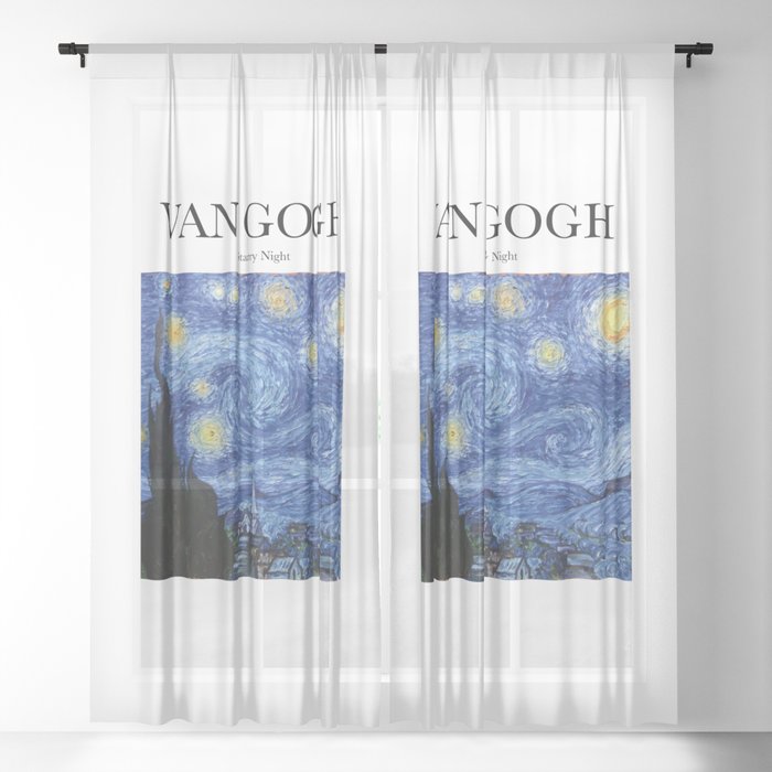 Van Gogh - Starry Night Sheer Curtain