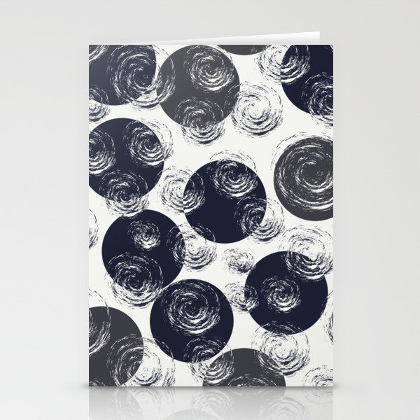 Circular Strokes Patched Pattern III Stationery Cards