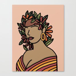 Flower Lady Canvas Print
