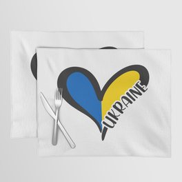Love Ukraine Heart Placemat