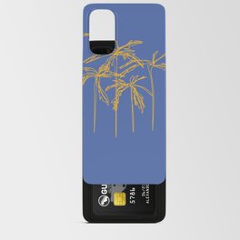 PalmTree - Blue Yellow Minimalistic Line Art Design Pattern Android Card Case