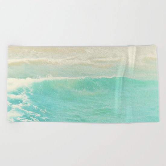 beach ocean wave. Surge. Hermosa Beach photograph Beach Towel