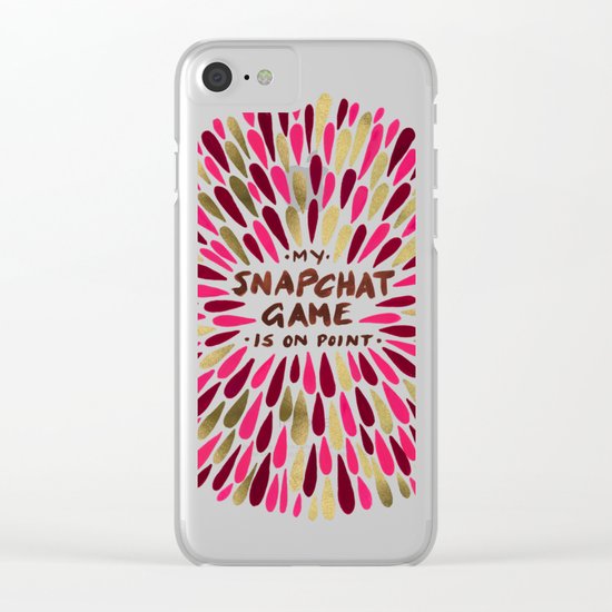 Snapchat – Red & Gold Clear iPhone Case
