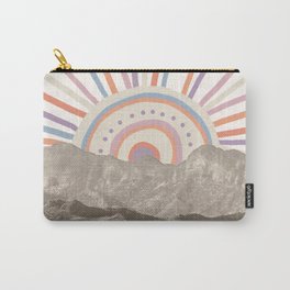 Bohemian Tribal Sun UP / Abstract Vintage Mountain Happy Summer Vibes Retro Colorful Pastel Artwork Carry-All Pouch | Vsco Aesthetic, Dorm Room Living Bed, 60S 70S Trippy And, Retro Watercolor Of, California Desert Q0, Rustic Cactus Sky, Modern Vintage Cali, Park Nature Vertical, Mountain Mountains, Sunset Sunrise Fun 