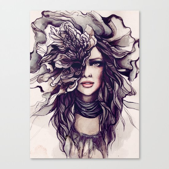 eyes of the same face Canvas Print