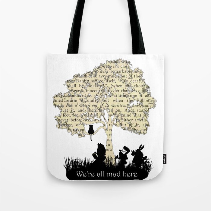 https://ctl.s6img.com/society6/img/2V7yR4ctHI54heCxzB7spPcmepI/w_700/bags/small/close/~artwork,fw_3500,fh_3500,iw_3500,ih_3500/s6-original-art-uploads/society6/uploads/misc/31a46dc5d8db4cc3afacacb6ed52c96b/~~/were-all-mad-here-ii-alice-in-wonderland-silhouette-art-bags.jpg?attempt=0
