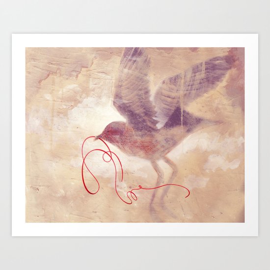 The red string Art Print