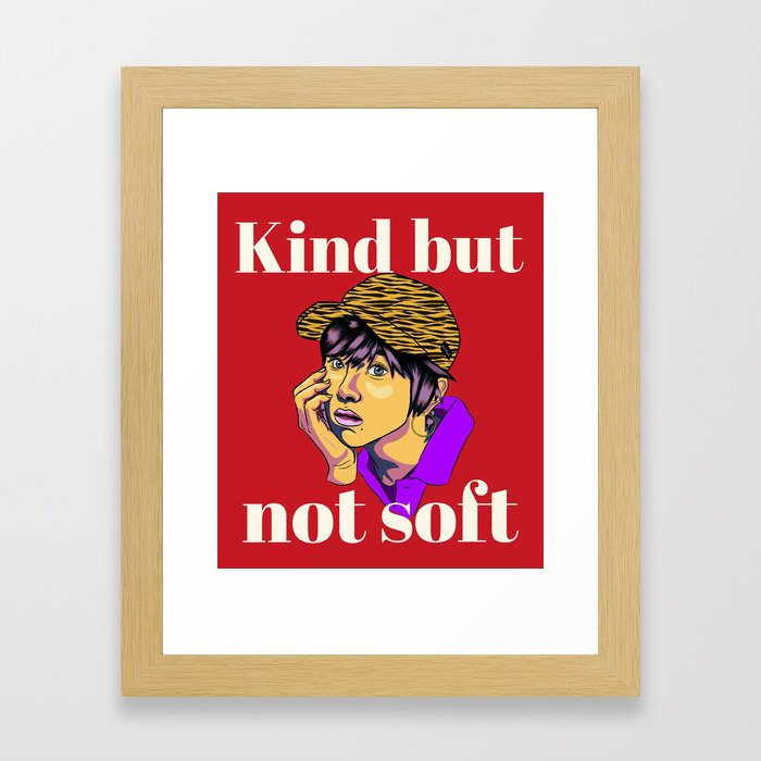 Twice Chaeyoung with kind but not soft text Framed Art Print